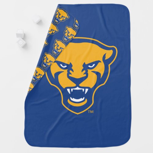 Pitt Panthers Logo Baby Blanket