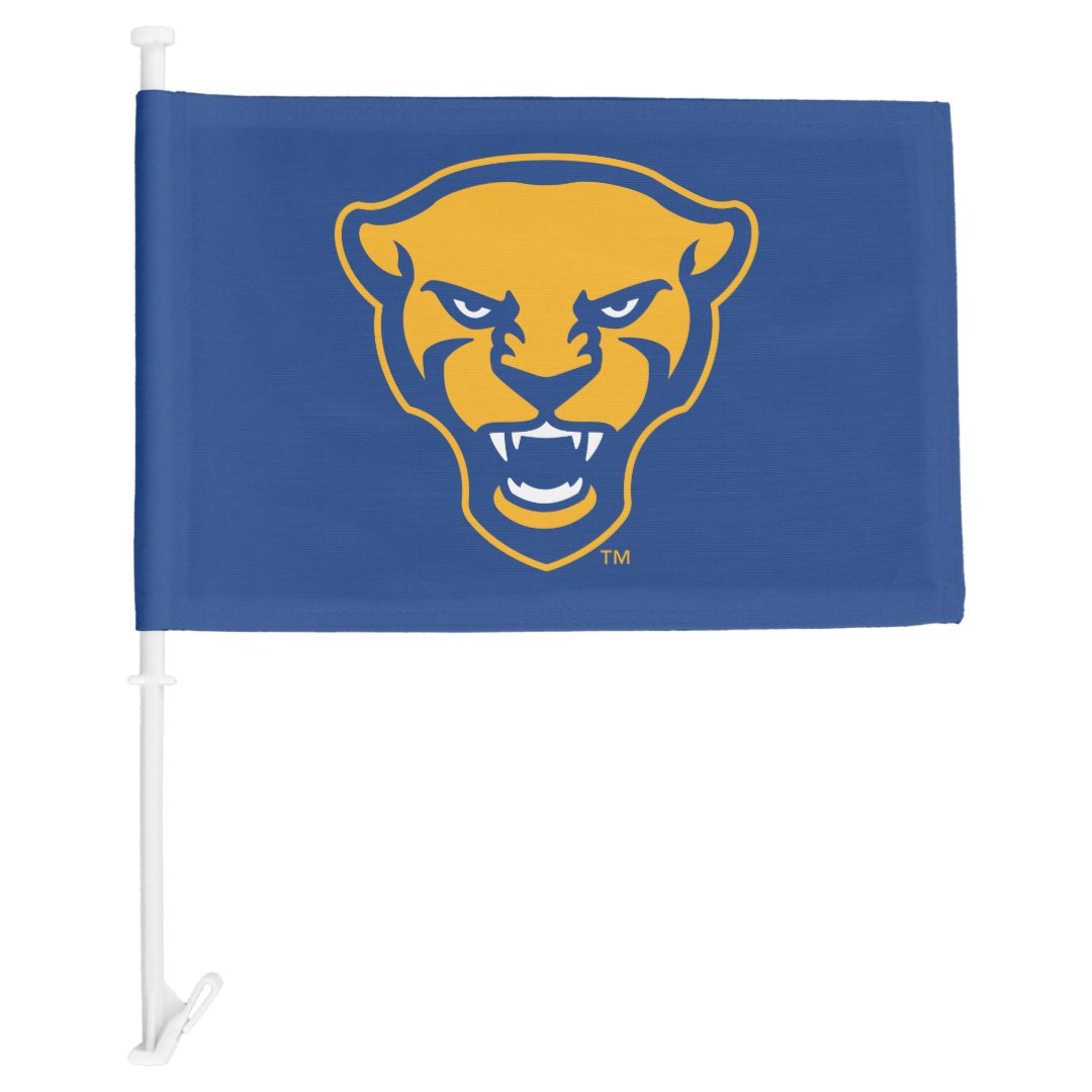 Pitt Panthers Logo Car Flag | Zazzle