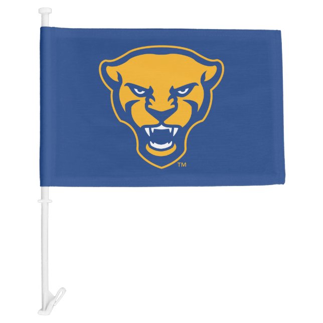 Pitt Panthers Logo Car Flag (Front)