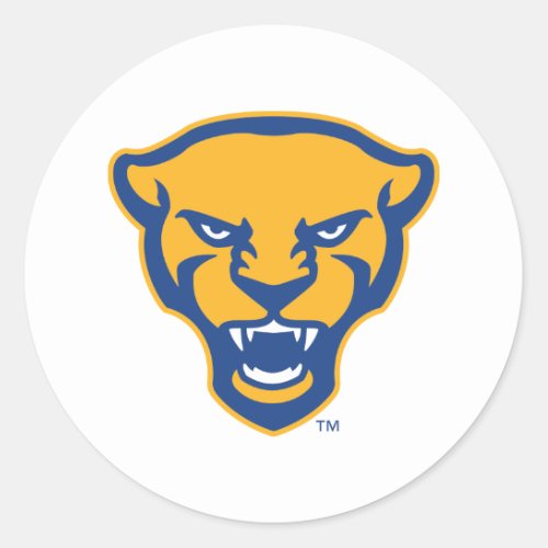Pitt Panthers Logo Classic Round Sticker