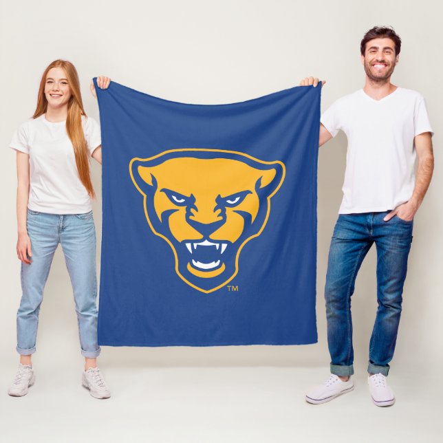 Pitt Panthers Logo Fleece Blanket (In Situ)