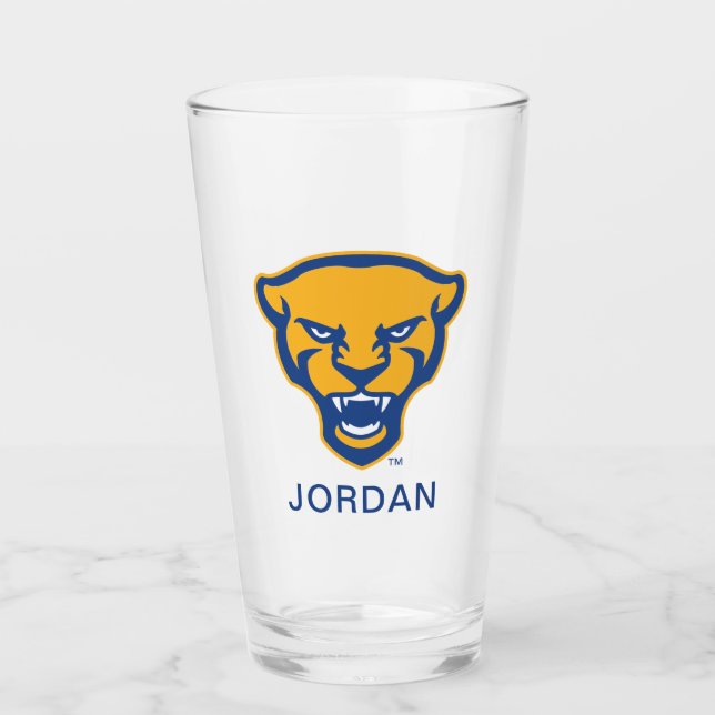 Pitt Panthers Logo Glass (Front)
