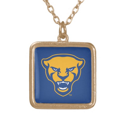 Pitt Panthers Logo Gold Plated Necklace