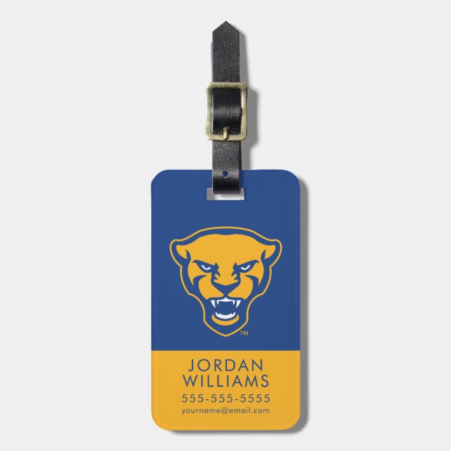 Pitt Panthers Logo Luggage Tag (Front Vertical)