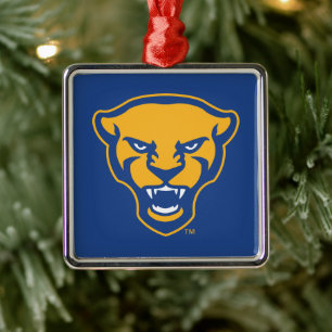Pitt Panthers Logo Metal Ornament