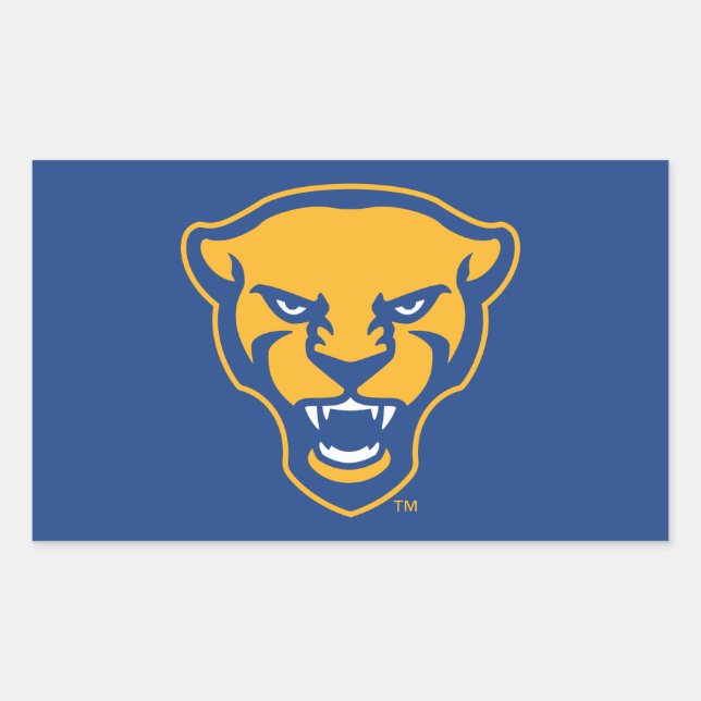 Pitt Panthers Logo Rectangular Sticker (Front)
