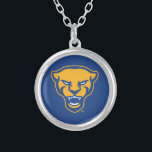Pitt Panthers Logo Silver Plated Necklace<br><div class="desc">Check out these new University of Pittsburgh designs! Show off your Pitt Panther pride with these new custom Pitt products. These make perfect gifts for the Panther student, alumni, family, friend or fan in your life. All of these Zazzle products are customizable with your name, class year, or club. Go...</div>