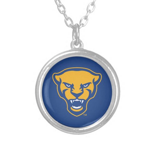 Pitt Panthers Logo Silver Plated Necklace