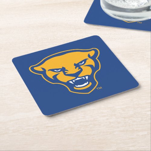 Pitt Panthers Logo Square Paper Coaster