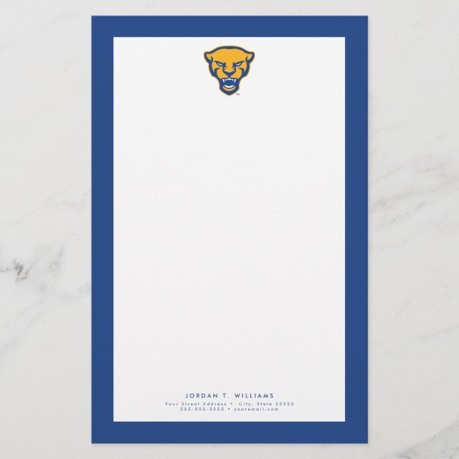 Pitt Panthers Logo Stationery (Front)