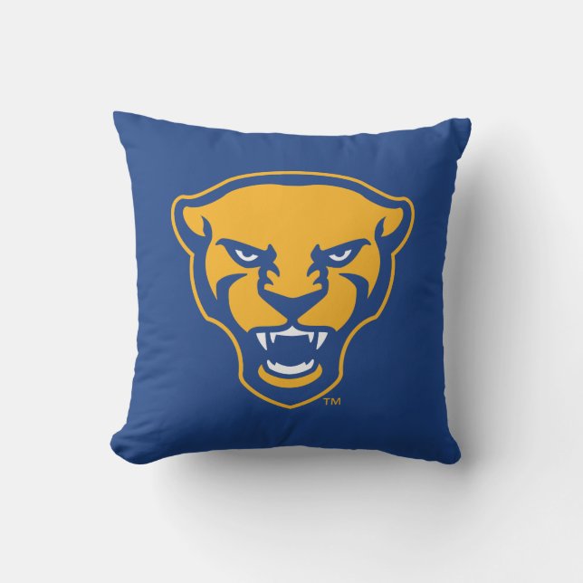 Pitt Panthers Logo Throw Pillow (Front)