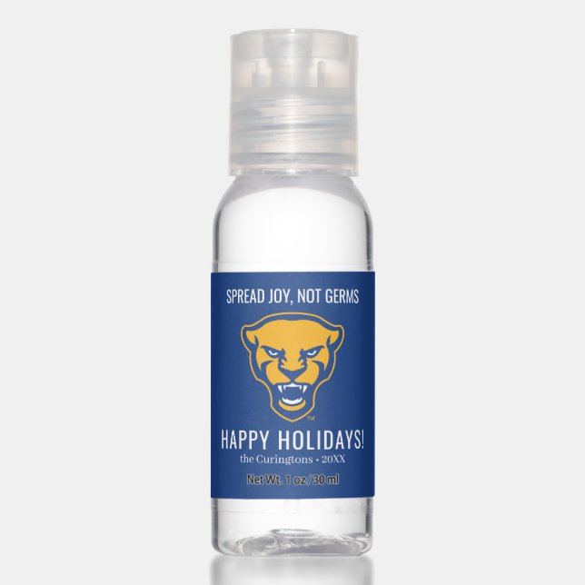 Pitt Panthers | Spread Joy, Not Germs Hand Sanitizer (Front)