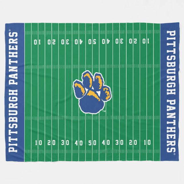 Pitt Paw Fleece Blanket (Front (Horizontal))
