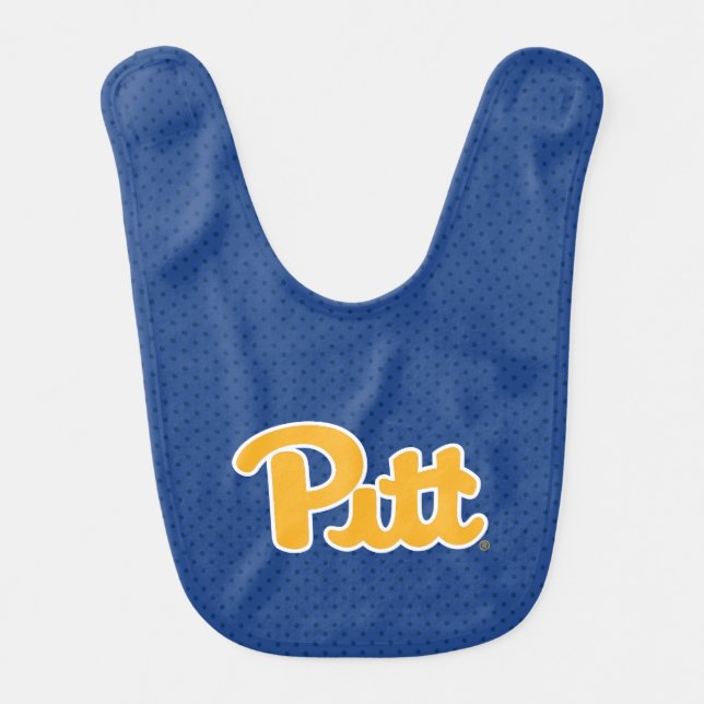 Pitt Polka Dots Baby Bib (Front)