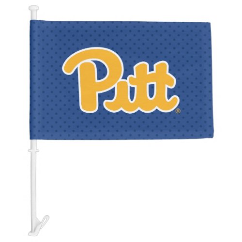 Pitt Polka Dots Car Flag