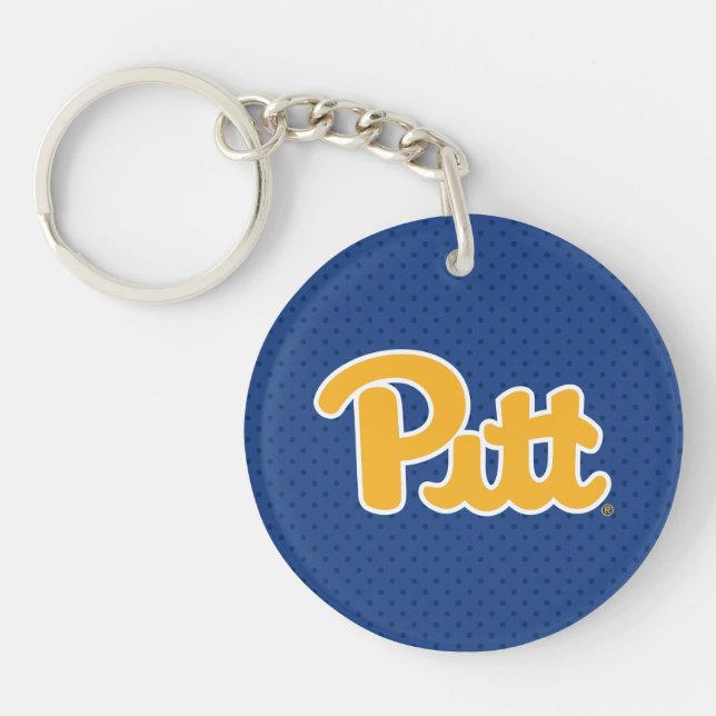 Pitt Polka Dots Keychain (Front)