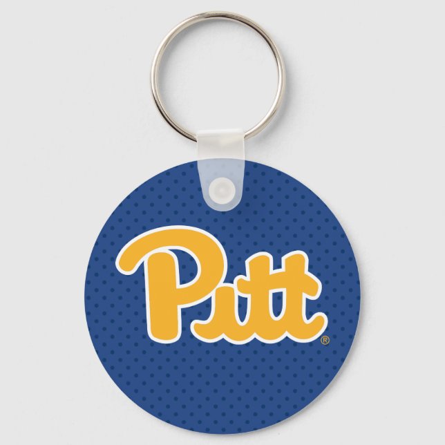 Pitt Polka Dots Keychain (Front)