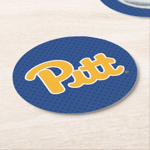 Pitt Polka Dots Round Paper Coaster