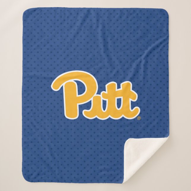 Pitt Polka Dots Sherpa Blanket (Front)