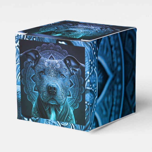 Pittbull Dog Breed Favor Boxes (Front Side)