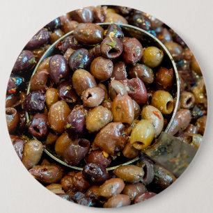 Pitted and Seasoned Black Leccino Olives Button