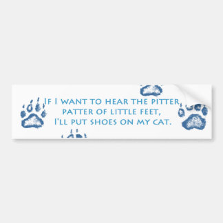 Pitter Patter Bumper Sticker