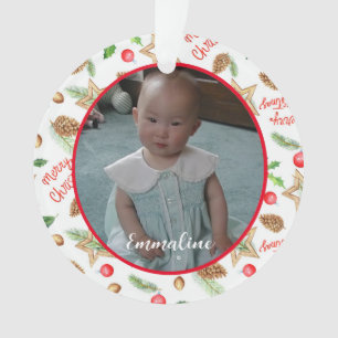 Pitter Patter of Little Feet - Childs Photo Ornament