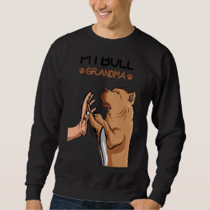 Pittie Grandma Pitbull Dog Mom Women Sweatshirt