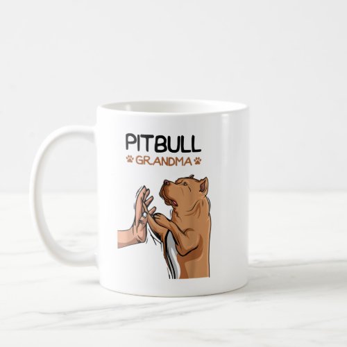 Pittie Grandma Pitbull Dog Mom Women T_Shirt Coffee Mug