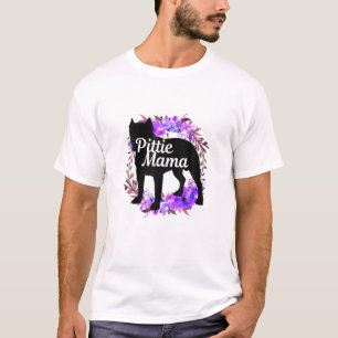 Pittie Mama Pitbull Lover Gifts Pit Bull Dog Mom M T-Shirt