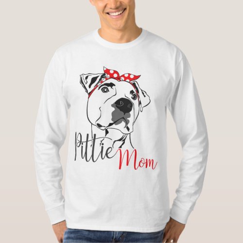 Pittie Mom American Pitbull Dog Lover Tee Gift