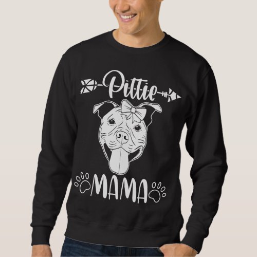 Pittie Mom Design American Pitbull Dog Lover Mothe Sweatshirt
