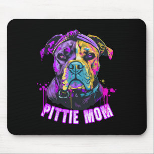 Pittie Mom Pitbull Dog Lovers Mothers Day  Mouse Pad