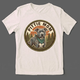 Pittie Mom Tri-blend Tee Pitbull Rescue Mom Giftt