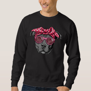 PITTIE MOM Women  Cool Pitbull Dog Sweatshirt