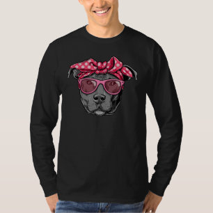 PITTIE MOM Women  Cool Pitbull Dog T-Shirt