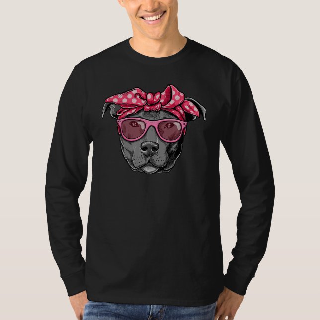 PITTIE MOM Women  Cool Pitbull Dog T-Shirt (Front)
