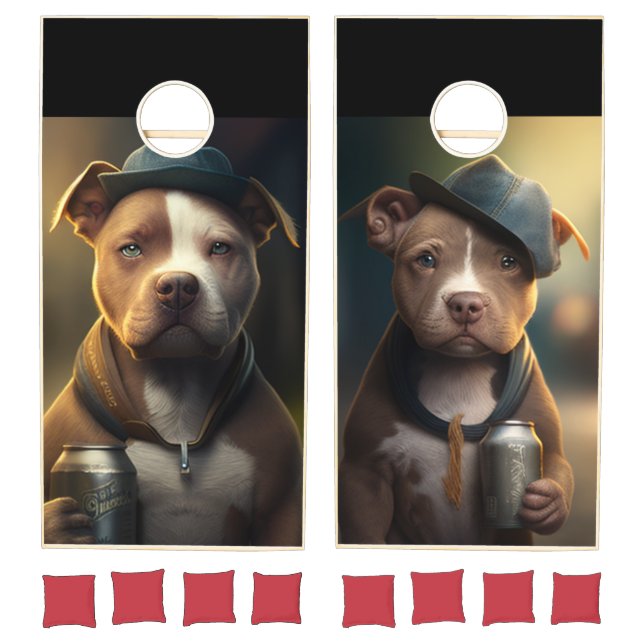 Pitties Playing Cornhole Set (Set)