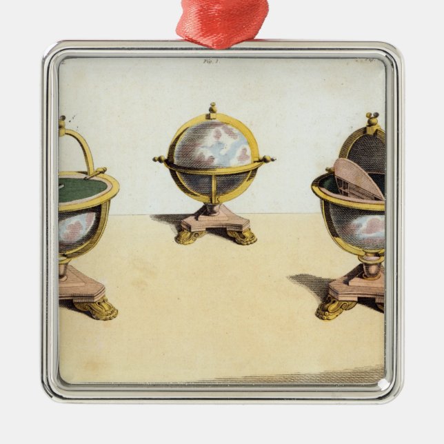 Pitt's Cabinett Globe Writing Table Metal Ornament (Front)