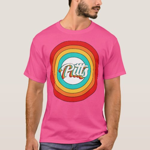 Pitts Name Shirt Vintage Pitts Circle