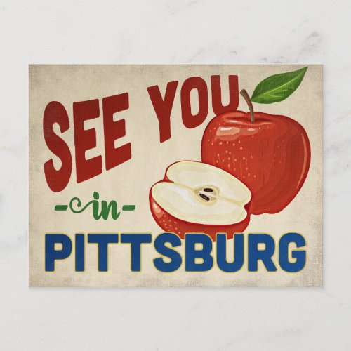 Pittsburg California Apple _ Vintage Travel Postcard