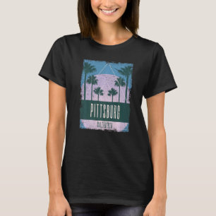 Pittsburg California CA Vintage Vaporwave Retro 80 T-Shirt