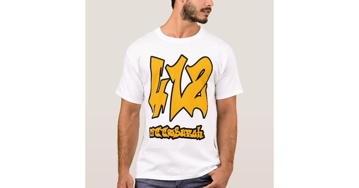 Pittsburgh 412 Area Code Shirt Steelers Colors Zazzle pittsburgh-412-area-code-shirt-steelers-colors-zazzle