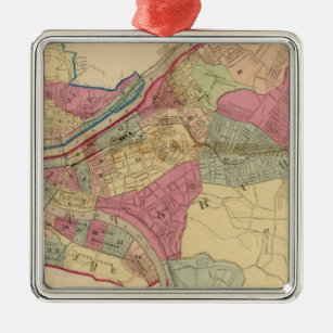 Pittsburgh and Allegheny Metal Ornament