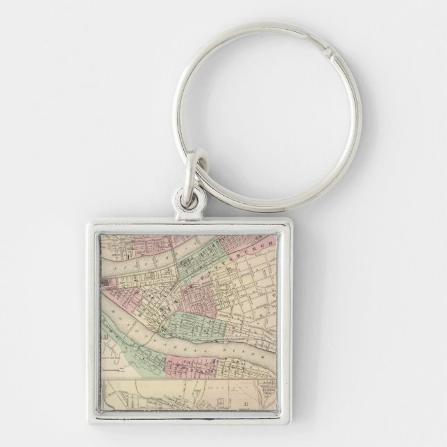 Pittsburgh and Allegheny, Pennsylvania Keychain (Front)