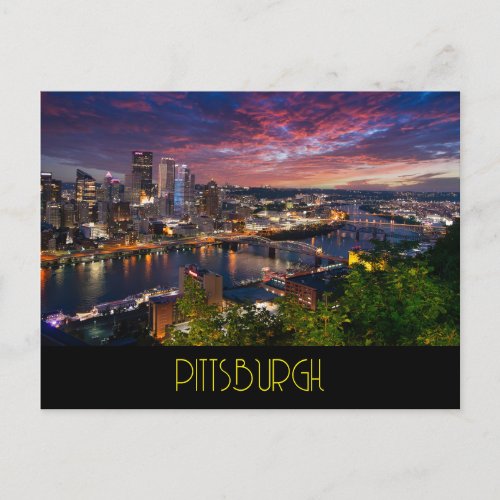 Pittsburgh at Night Postcard