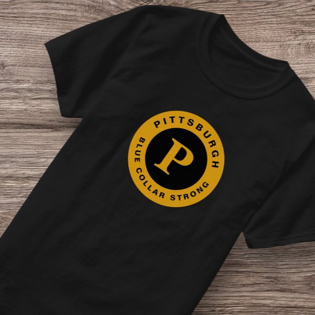 Pittsburgh Blue Collar Black Gold Yinzer T-Shirt (Creator Uploaded)