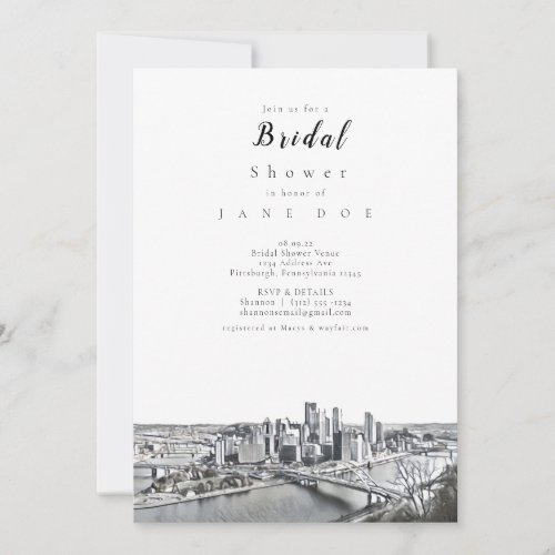 Pittsburgh Bridal Shower Invitation