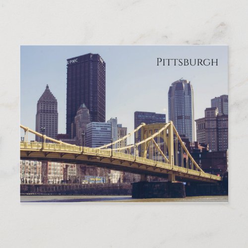 Pittsburgh Bridge and Buildings Postcard