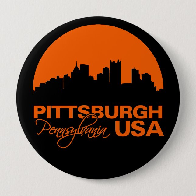 PITTSBURGH button - huge, customizable (Front)